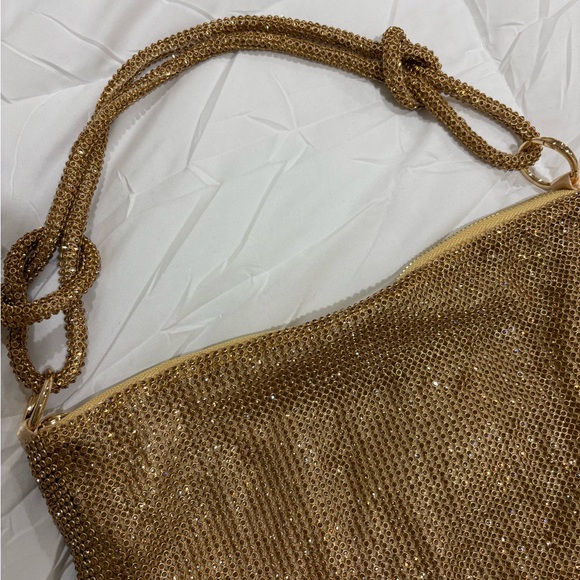 Elegant Gold Mesh Evening Bag - Picture 2 of 4